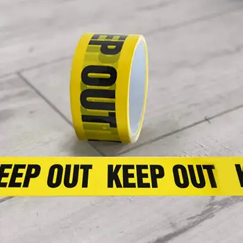 

Hot 1/Roll Yellow Warning Tape Mall Store School Danger Caution Fragile Barrier Remind DIY Sticker Tapes Household Accessories