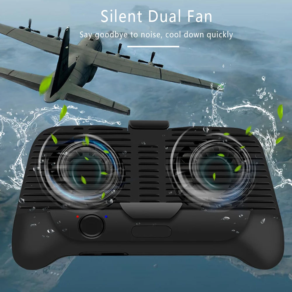  PUBG Cooling Fan Fire Controller Gamepad Mobile Phone Gaming Game Pad Cooler Joystick With 2000mAh 