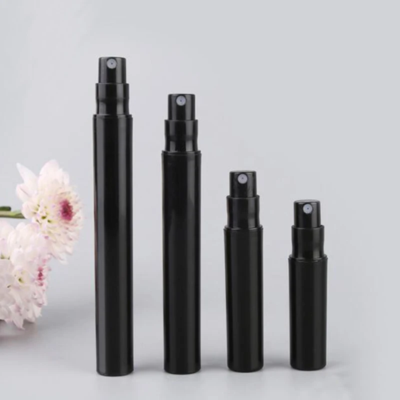 

2ml 3ml 4ml 5ml black plastic perfume sample bottles with spray pump pen spray bottle mini Perfume Vials