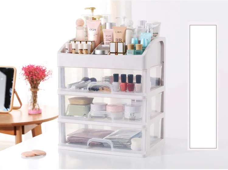 Jewelry Container Make Up Case Makeup Brush Holder Organizers Box Makeup Organizer Drawers Plastic Cosmetic Storage Box Rack acrylic organizer