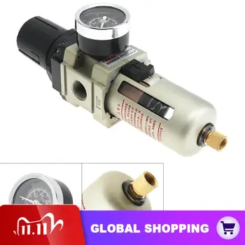 

AW3000-03 Air Compressor 0-1.0mpa Adjustable Oil Water Separator Regulator PT3/8(mm) Caliber with Gauge
