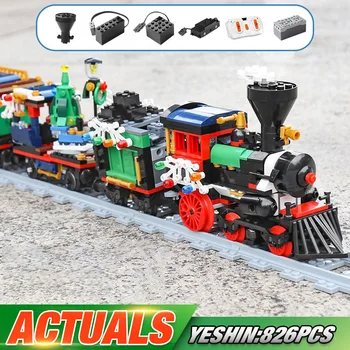 

Yeshin 36001 Motorized Techic Car Model Compatible With 10254 Winter Holiday Train Building Blocks Bricks Kids Christmas Gifts