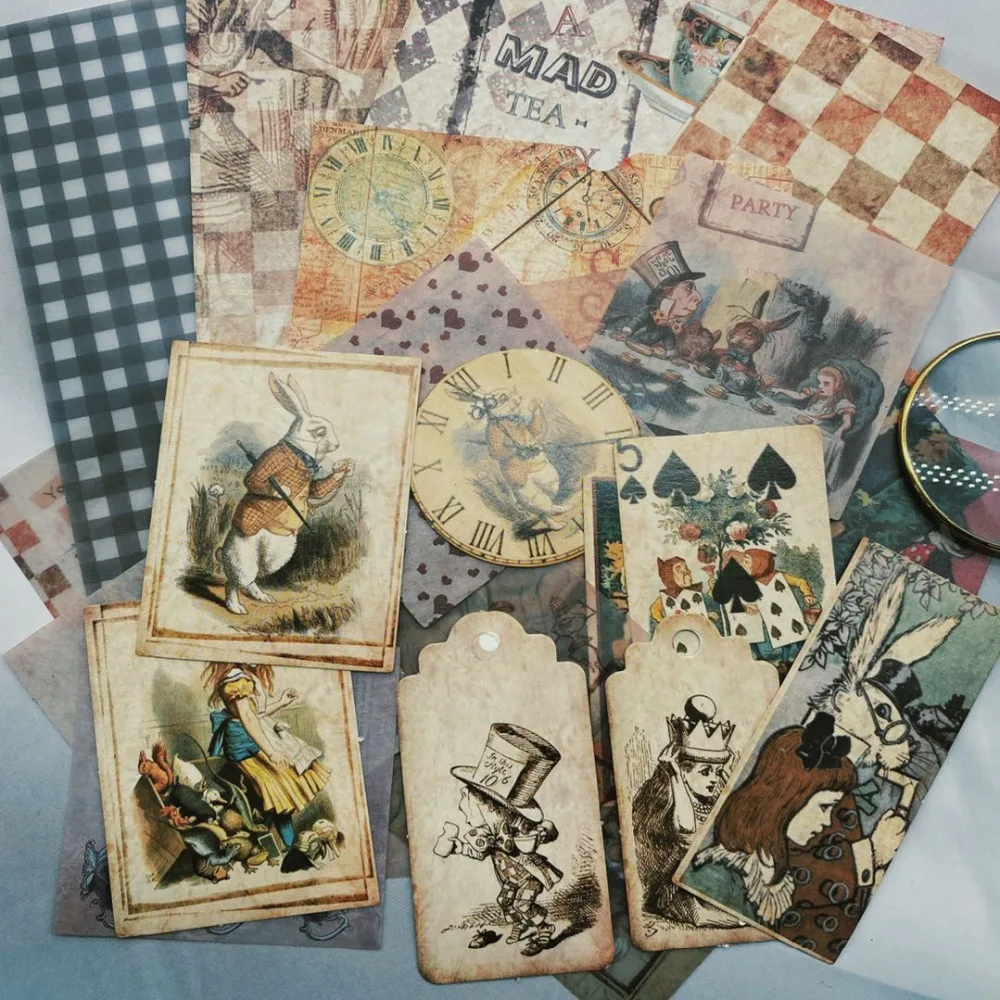 Description Picture 5 of itemVintage Girl Mixed Material Package Junk Journal DIY scrapbooking base collage gift wrapping decoration paper