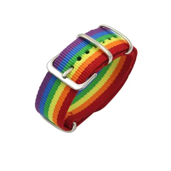 

Nepal Rainbow Lesbians Gays Bisexuals Bracelets for Women Men Couple Friendship Girls Pride Woven Jewelry Gift