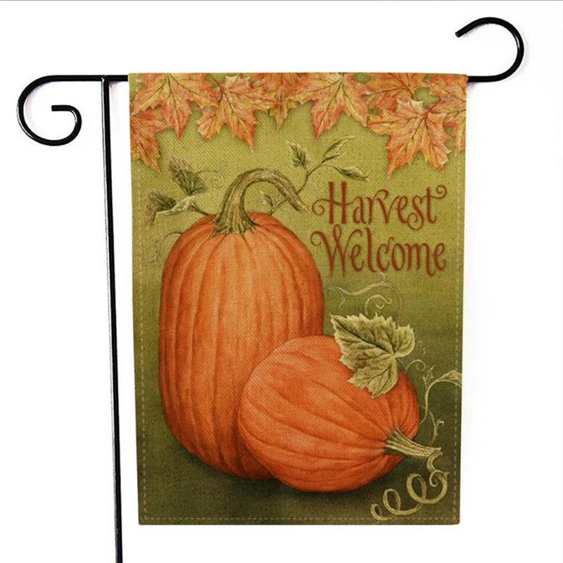 Креативный приветственный Садовый флаг на открытом воздухе домашний Декор лист благодарения Тыква осенний флаг осенний Садовый флаг счастливый урожай
