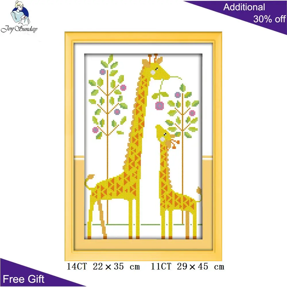 Набор для вышивки жирафом Joy Sunday C903 14CT 11CT|joy sunday|cross stitch kitsembroidery diy |