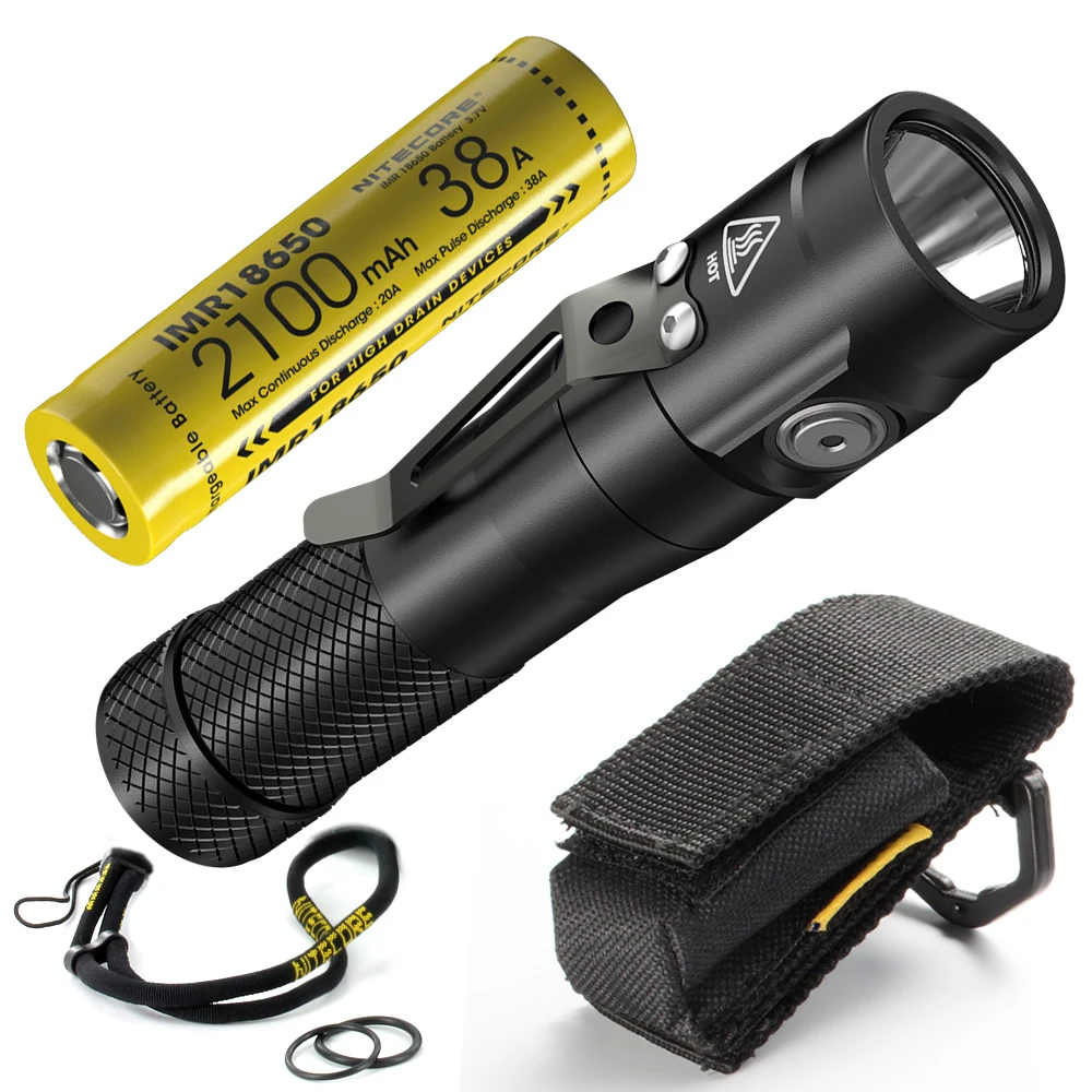 Тактическая вспышка NITECORE EC30 CREE XHP35 HD max 1800 люмен 220 метров уличный фонарь