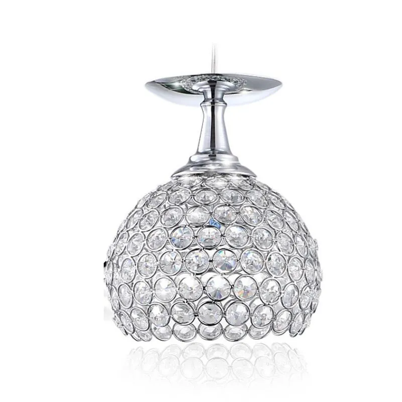 

Fashion Iron Wine Cup Crystal pendent lamp E27 bulb led lamps living room bedroom pendent lighting led lustre pendent lamps Z5