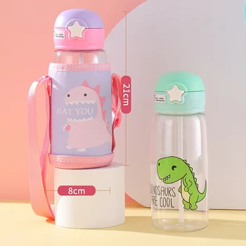 

480/700ML Kids Water Cup Creative Cartoon Baby Feeding Cups With Straws Leakproof Water Bottles Portable Children's Cups