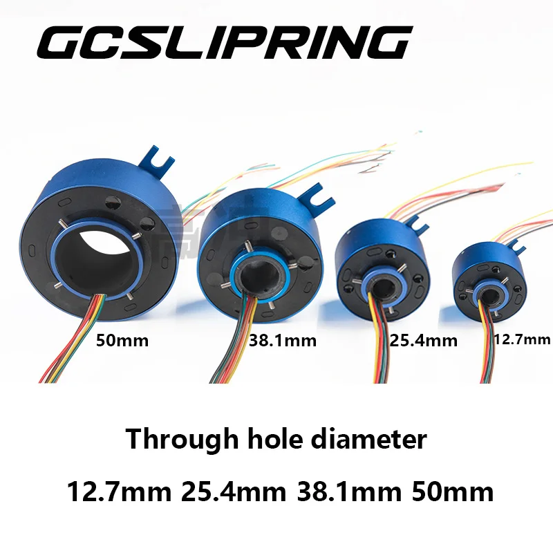 전기 슬립 링 전도성 슬립 링 스루 홀 12.7mm2 웨이 10a 슬립 링 브러시 콜렉터 링