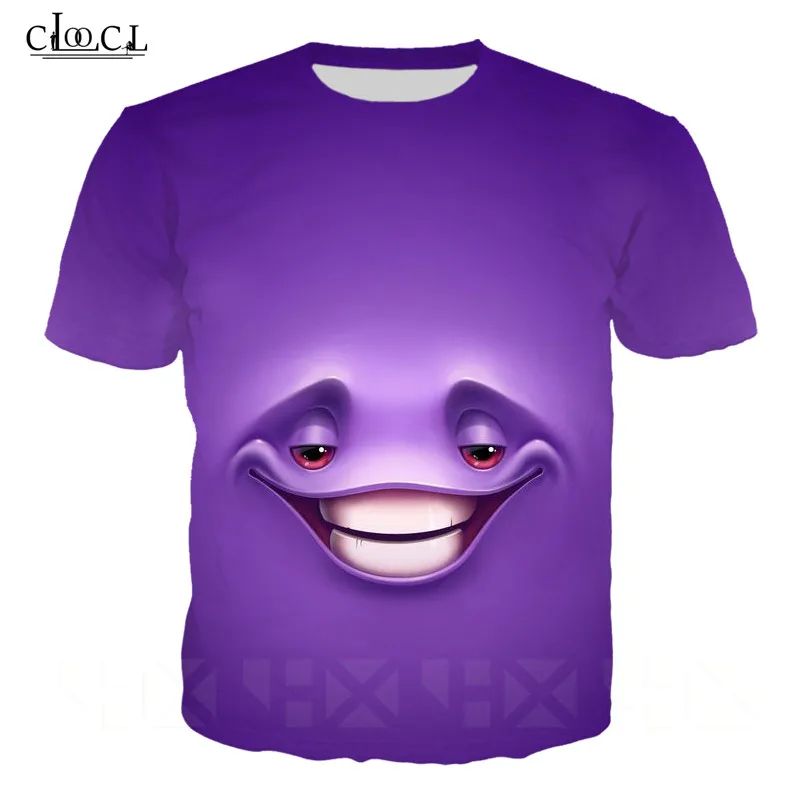 Cartoon Funny Smiley T Shirt Sportswear Sweatshirt Hoodies 3D Printed Big Eyes Short Sleeve Unisex Anime Face Harajuku Style Tee (2)