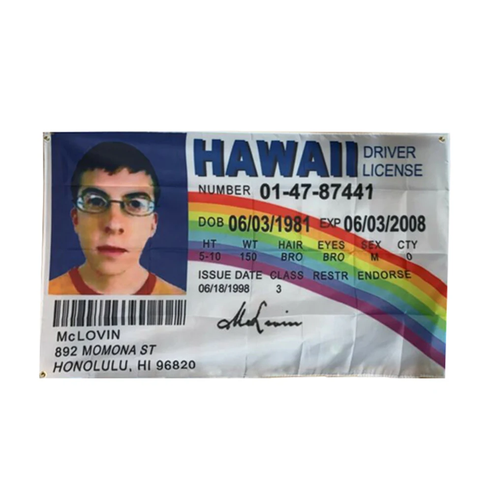 Флаг McLovin 90x150 см 3x5 футов|Флаги баннеры и аксессуары| |
