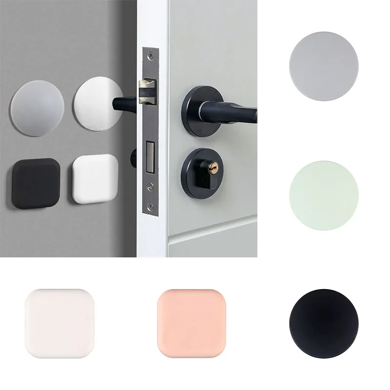Self Adhesive Silicone Door Stopper Home Anti-Collision Wall Sticker Shockproof Crash Pad Furniture Wall Mute Protective Mats