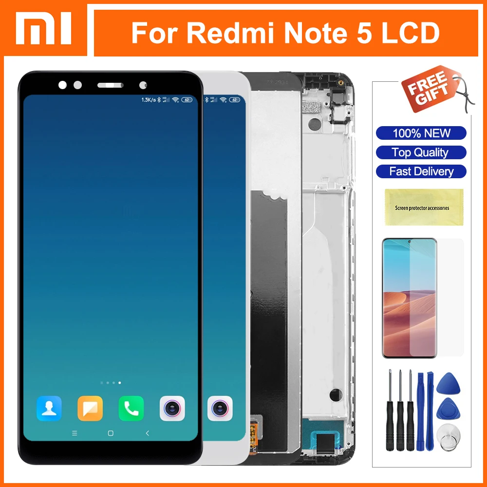5 99 Lcd For Xiaomi Redmi Note5 Note 5 Lcd Display Touch Screen With Frame Digitizer Assesmbly For Redmi Note 5 Pro Note 5pro Mobile Phone Lcd Screens Aliexpress