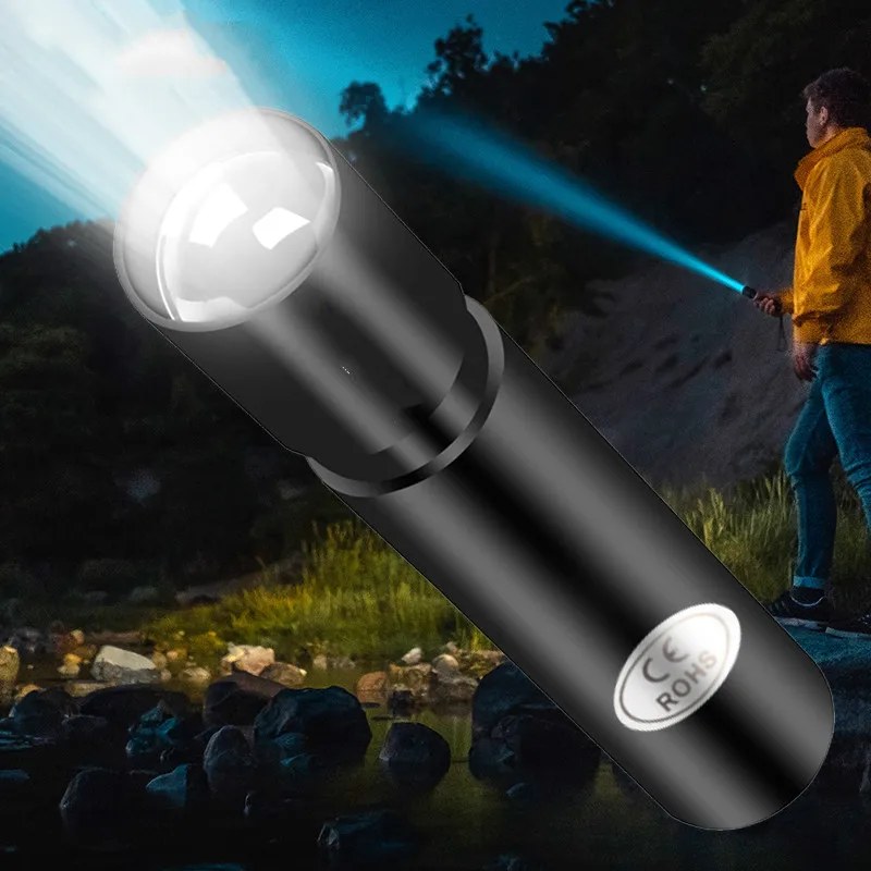 USB аккумуляторная мини Водонепроницаемый фонарь 3 режима освещения