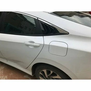

1 Pair Car Window Louver Cover Rear Side Glossy Black For Honda Civic Sedan/4-Door 2016-2020 Car Rear Window Louver Covers