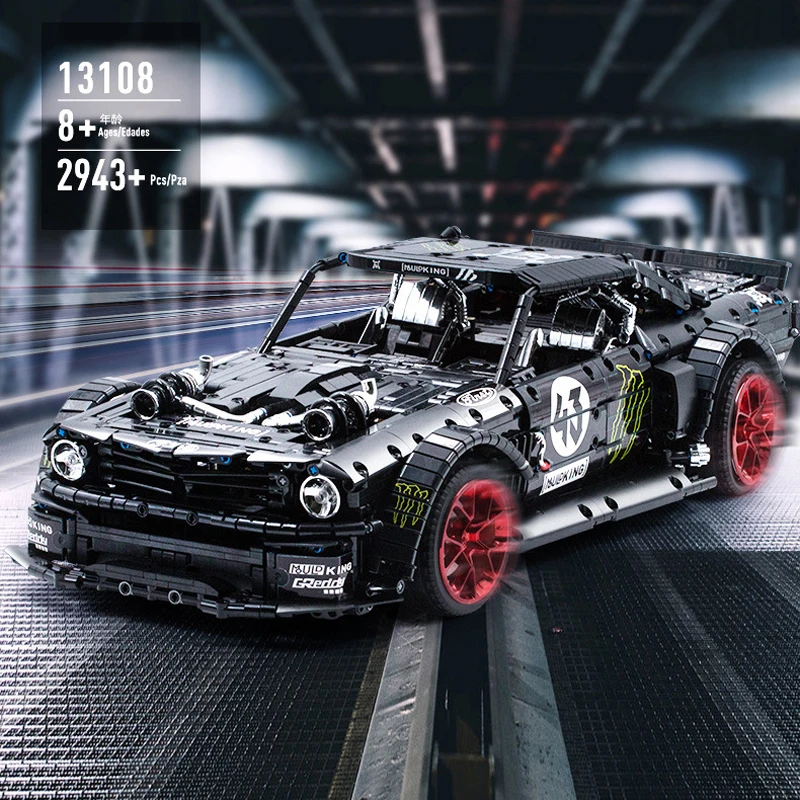 technics 2.4GHZ Remote radio control building block 1:8 scale ford mustang GT sport car model app rc toy collection for gifts
