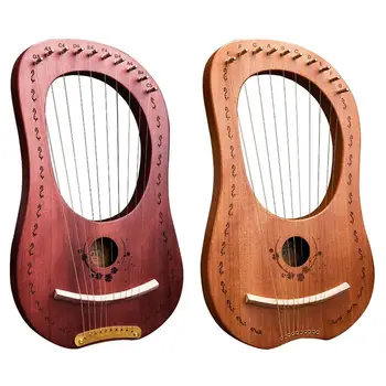 

Portable Practice Harp Solid Wood 10 String Lier Harp Musical Instrument Gifts