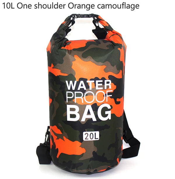 Orange 10L 5L/10L/20L/30L камуфляжная уличная сумка Портативная рафтинг водонепроницаемая сумка мешок для плавания сумка для воды треккинг - Цвет: Orange 10L