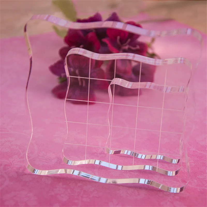 

High Transparency Acrylic Handle Block for DIY Transparent Seal Stamp Block for DIY Scrapbooking Clear Photo Album Decorative