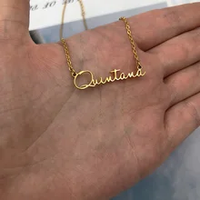 

Personalized Customized Name Necklace Stainless Steel Gold Color Jewelry Privatecustom Nameplate Pendant For Women Special Gift