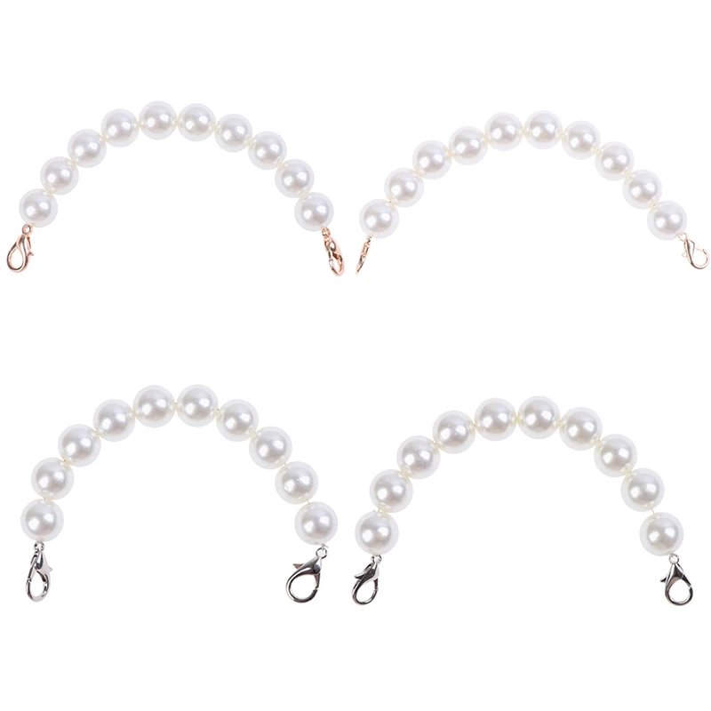 1PC  Faux Pearl Bag Strap Beaded Design Bag Handle Belt Women Handbag Handles Replacement for Handbags Strap Accessories