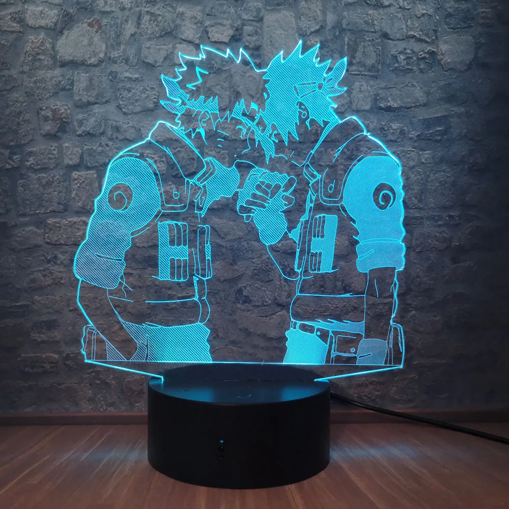 Новые ботинки в стиле аниме «Naruto как у героя мультфильма Саскэ бой моделирование светильник ing 3D визуальный USB настольная лампа домашний декор дружбы светодиодный ночной Светильник подросток, подарок на праздник