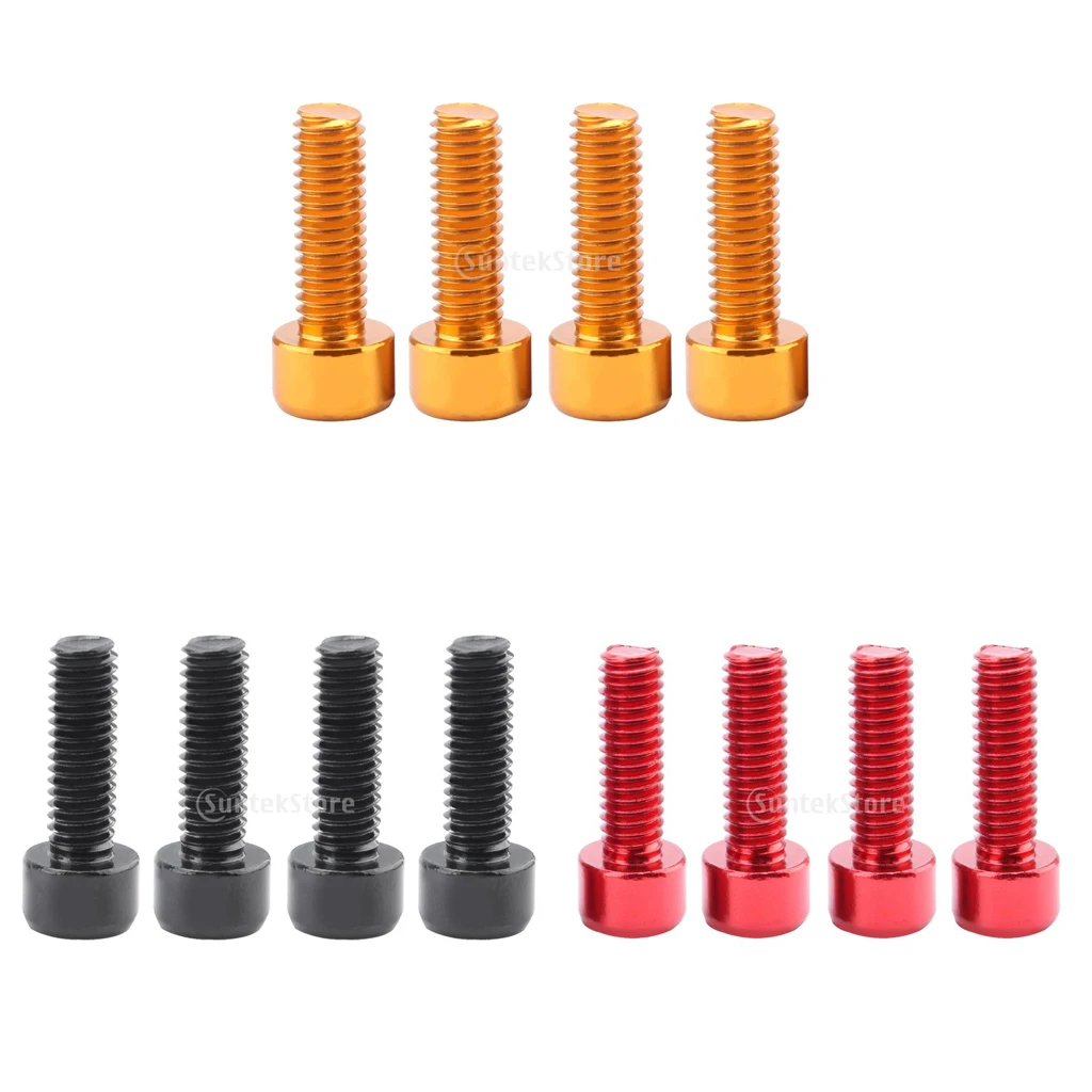 12pcs Alloy Bike Water Bottle Cage Bolts Holder Socket Screws Black Red Gold