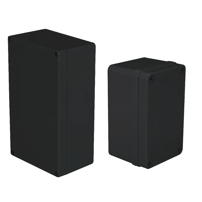 Boîte étanche ABS boîte de sécurité électronique boîtes en plastique boîte de jonction de fil noir organisateur en plastique IP67 boîtier étanche