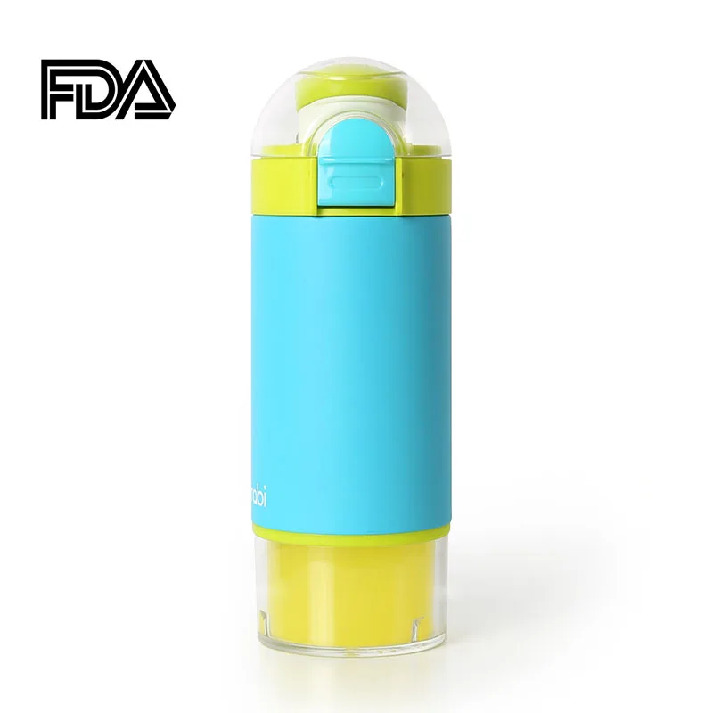 

Vacuum Insulated Water Bottle with Formula Dispenser and Snack Cup, 12 Ounce Double Wall Stainless Steel Thermos Mug with 3 Comp