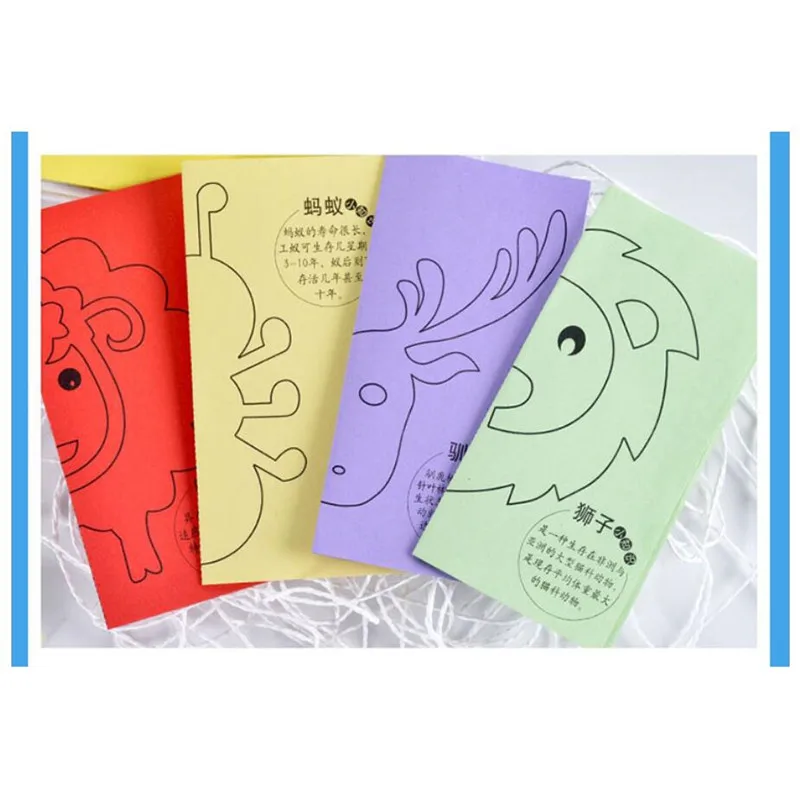 100 шт Детские Мультяшные цветные бумажные складные и режущие игрушки/детские развивающие игрушки kingergarden для рукоделия