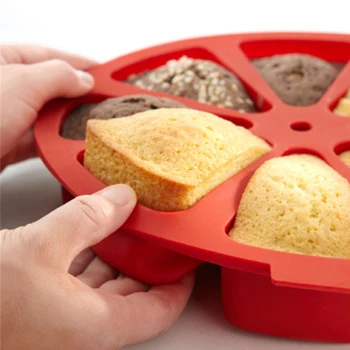 

1Pcs 8 Hold Bakeware Molds Cake Pan Silicone Cake Mold Pudding Cakes Mould Muffin Baking Tools Fondant DIY Cake Molds