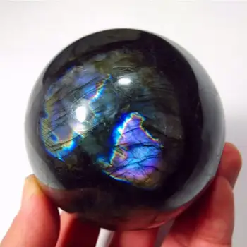 

NATURAL Labradorite quartz crystal sphere ball healing