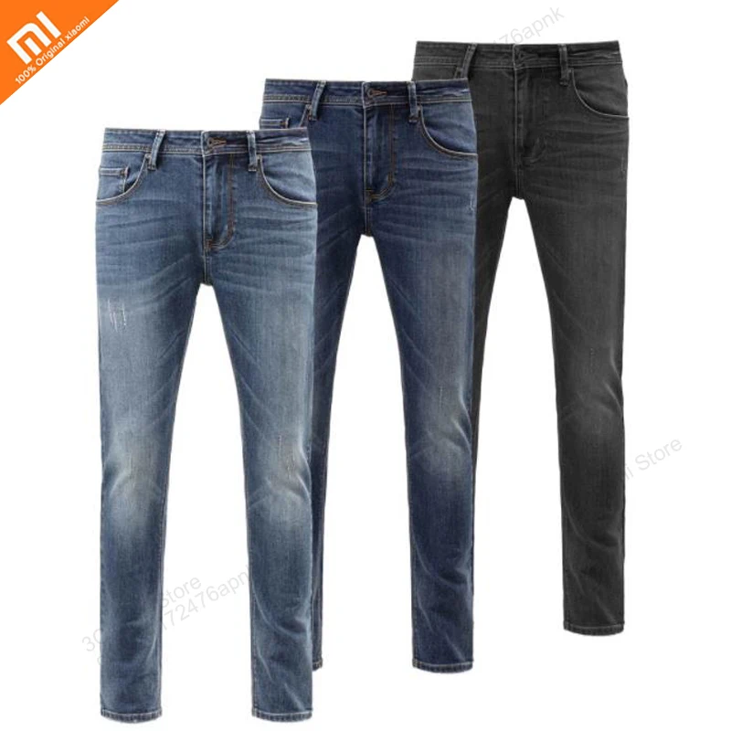  3 colors xiaomi Mijia 90 points soft slim straight jeans high elasticity thin and comfortable jeans