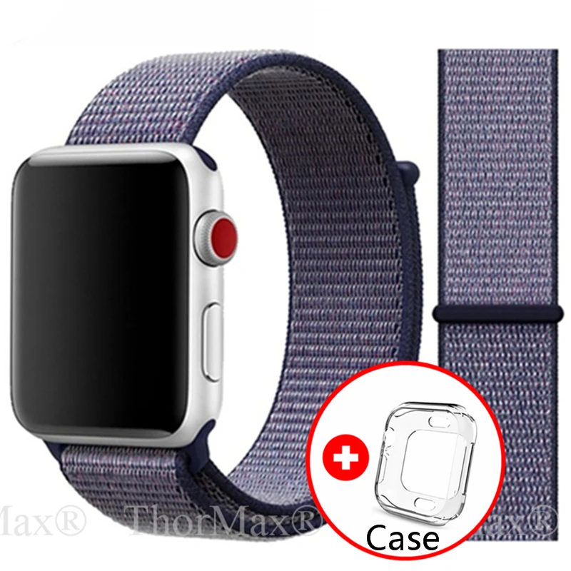 

Sport Loop strap For Apple Watch band iwatch band 42mm 44mm 38mm 40mm watch correa Nylon bracelet belt for apple watch 4 3 2
