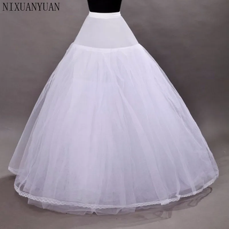2023 New A Line 4 layer Tulle Wedding Bridal Petticoat Underskirt