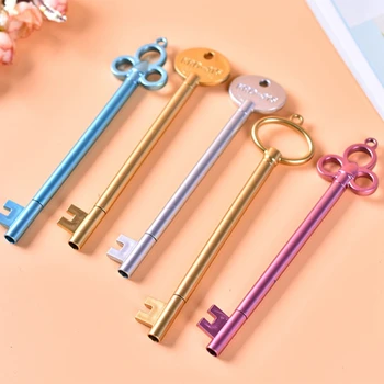 

100 Pcs Creative Retro Series Key Modeling Gel Pen Student Learning Stationery Gifts School Office Supplies