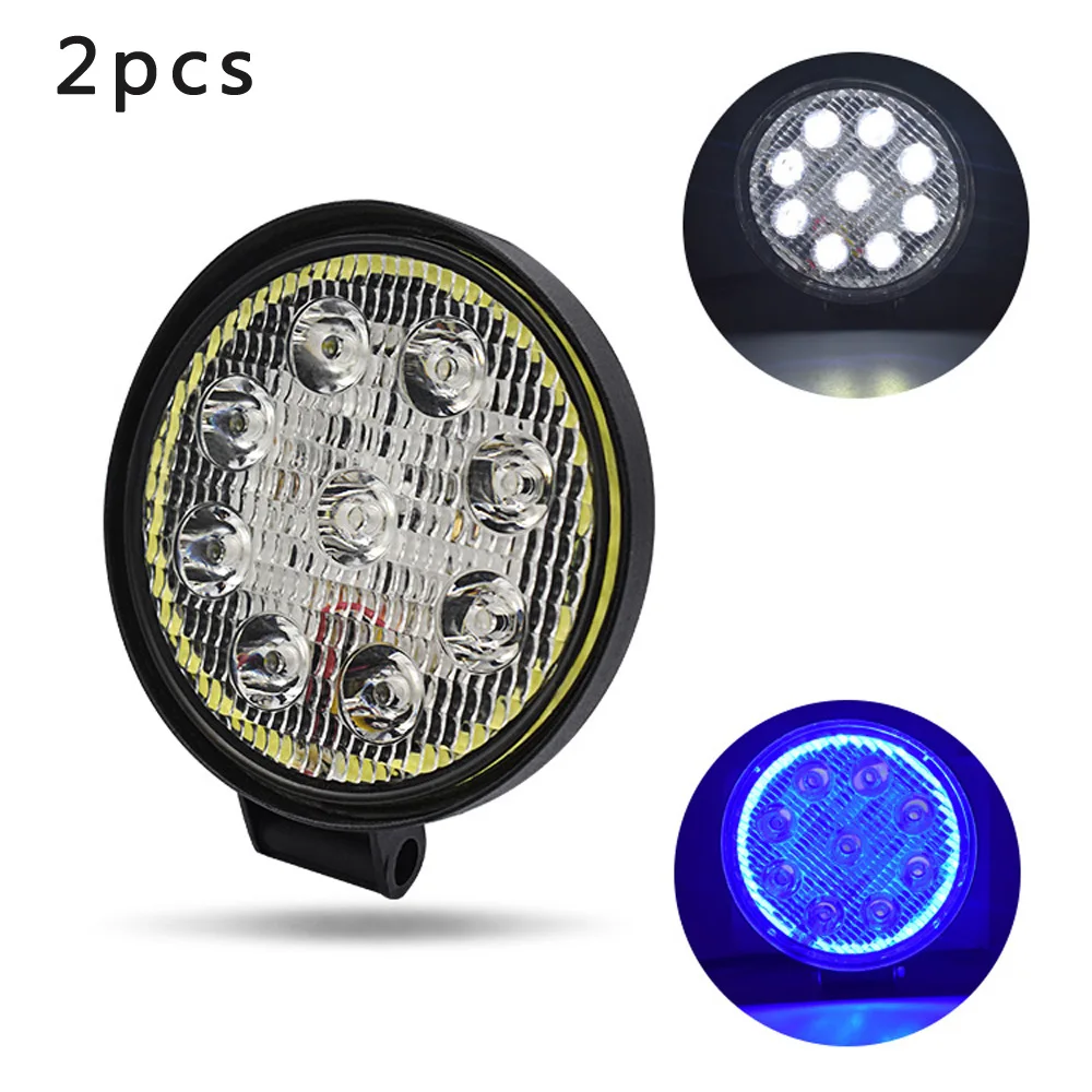 

1800LM LED Work Light White Aluminum Alloy Lamp Bulbs Round Set Universal