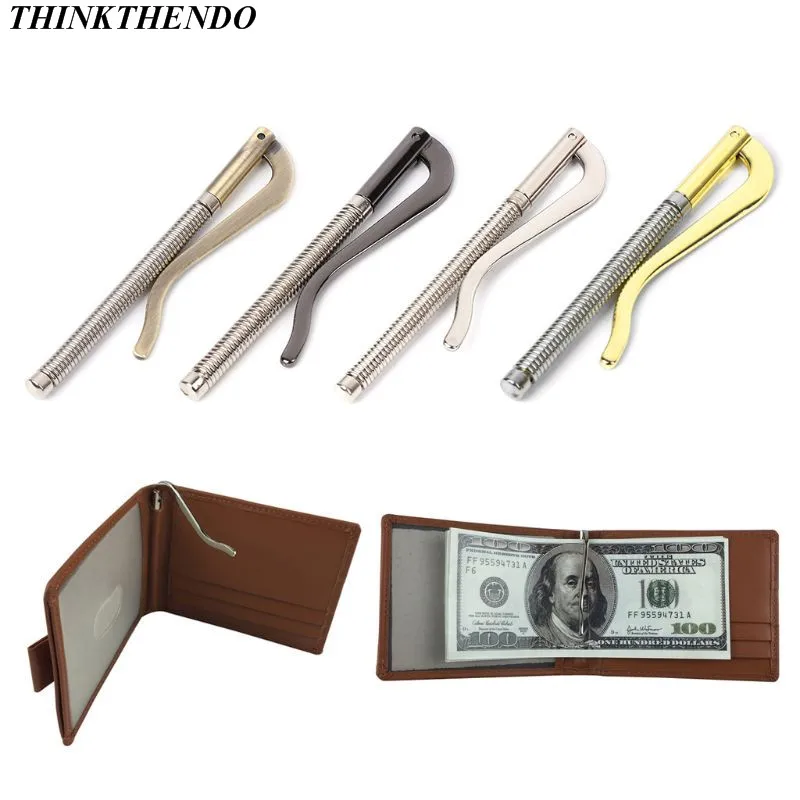 Metal Money Clip Metal Bifold Money Clip Bar Wallet Replace Parts Spring Clamp Cash Holder