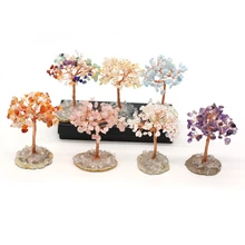 

Natural Crystal Amethyst Rose Quartz Tree of Life Reiki Healing Rock Mineral Specimen Home Decoration Gifts Souveni Ornament 1PC