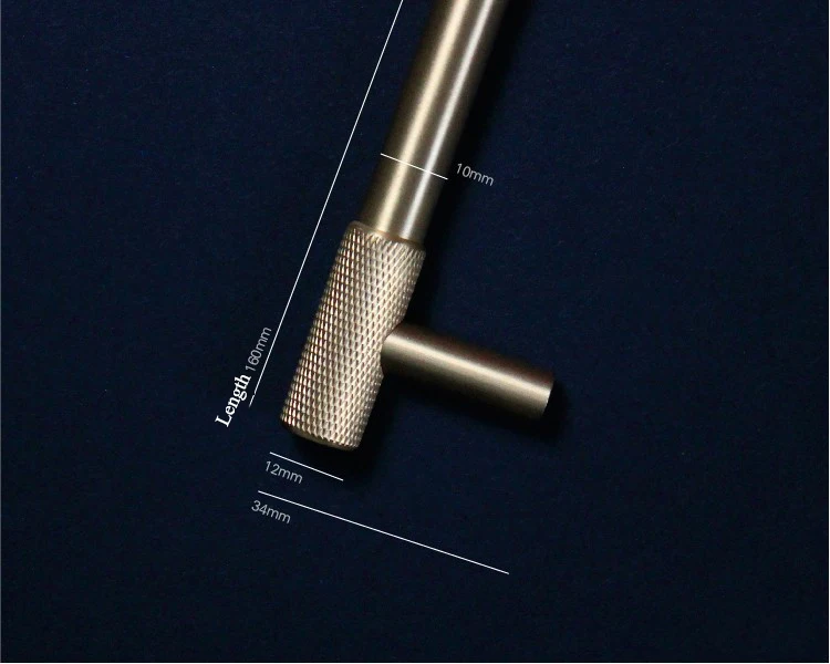 Атласная латунная Алмазная рифленая/текстурированная ручка для шкафа, кухонный шкаф, дверные ручки, Мебельная ручка, Т-образная фурнитура для шкафа