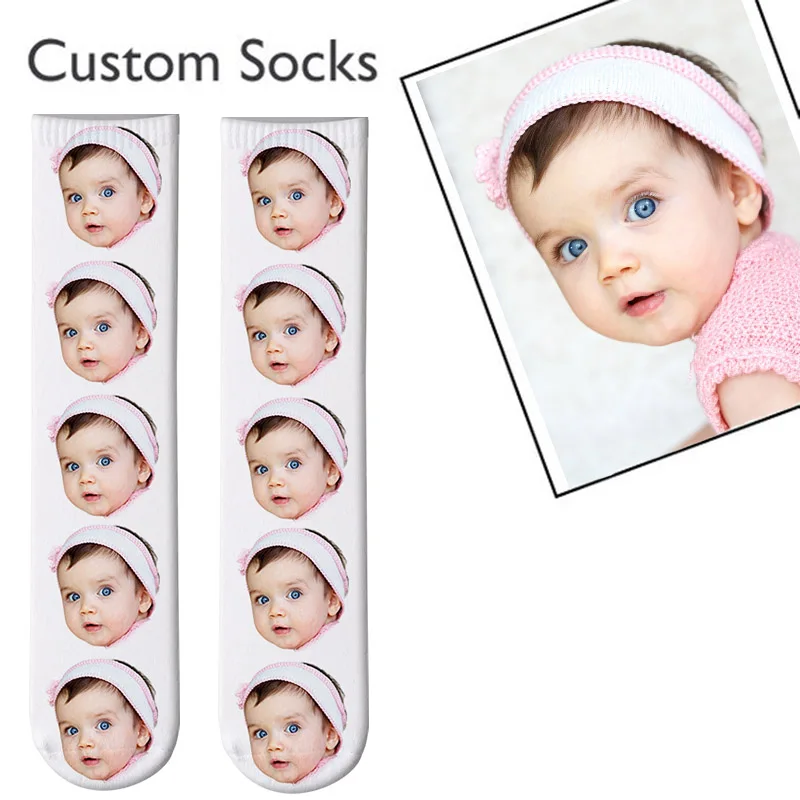 Custom Cartoon Print Your Photo Face Socks Personalized Long Socks Colorful Socks for Men Women Funny Cute Socks Gifts 19 H725dd03969fd41928adecfa0507d26e6c