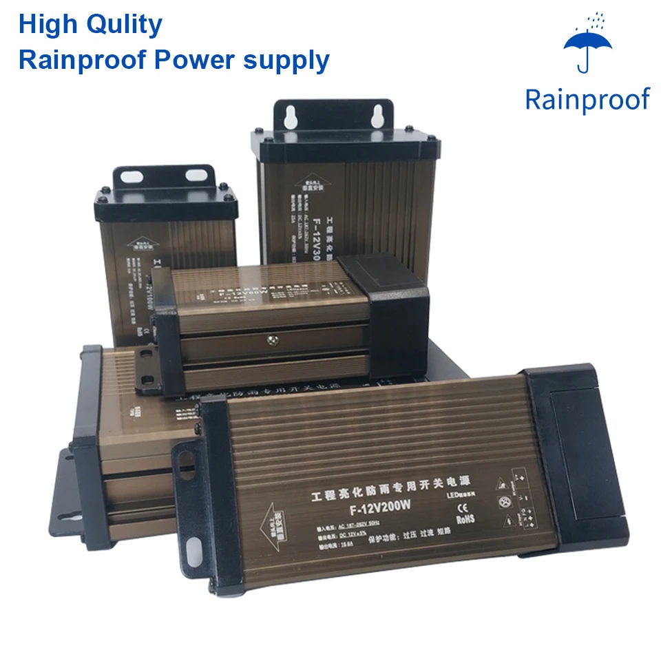

AC DC Transformers 220V To 5V 12V 24V Lighting Transformers Led Outdoor Power Supply Adapter LED Driver Outdoor Rainproof Power