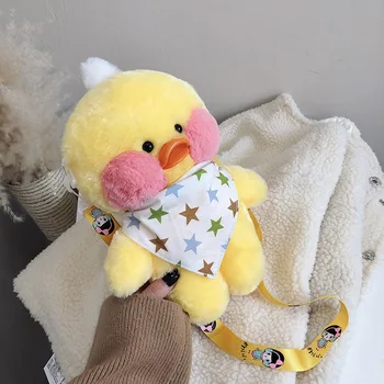 

All-match Hyaluronic Duck Plush Small Bag Fluffy Bag Female Bag New Trendy Korean Version Of Cute Furry Messenger Bag