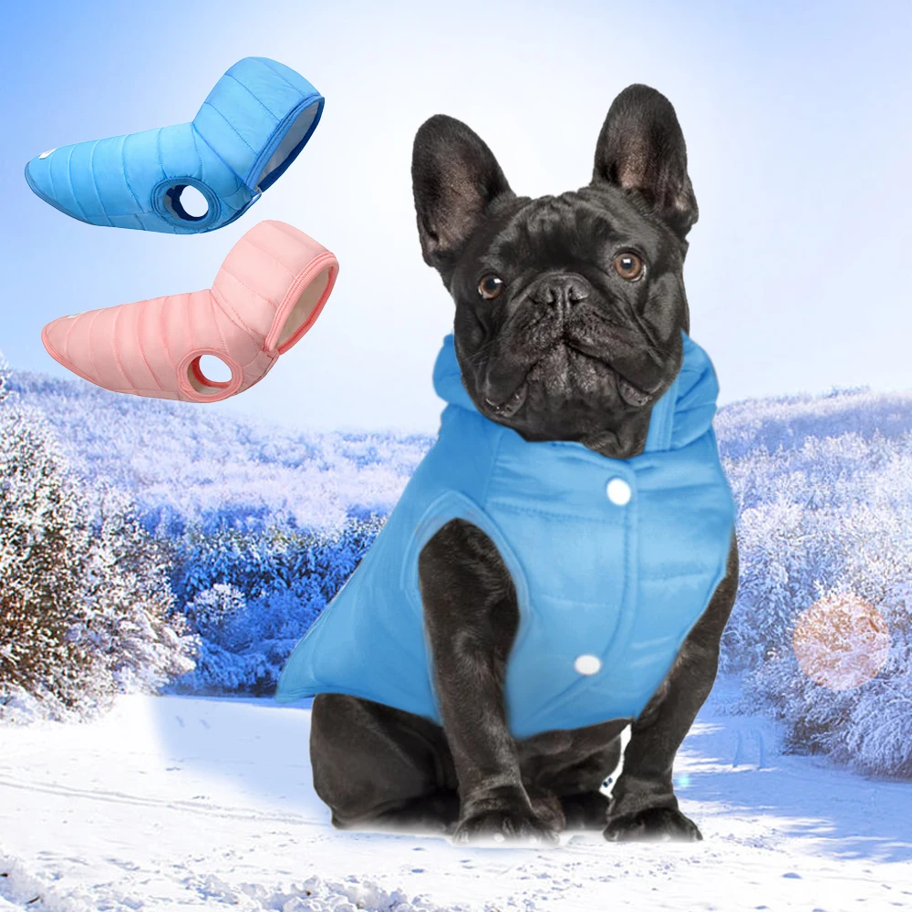 Куртка для собаки, домашнего животного зимняя теплая одежда пальто для щенка Теплый пуховик хлопковая толстовка Mediam для больших собак, Костюмы XS-XL