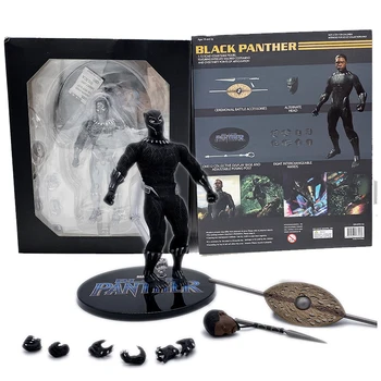 

Mezco Black Panther One 12 Action Figure Commoner Two Heads Super Villains Captain Marvel Superman Collection Figures Model Toy