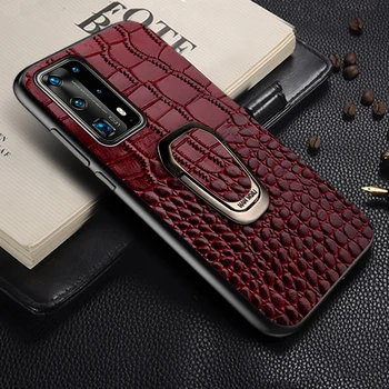 

Original Leather Phone case for huawei P40 Pro P40 Lite P30 P20 P10 mate 20 bracket Magnetic shell cover for Honor 20 Pro 10 8X