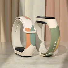 

for Xiaomi Mi Band 6 5 3 4 Nfc Watch Band Morandi Color Silicone Bracelet Replacement for Mi Band 5 6 Amazfit Band 3 4 Wristband