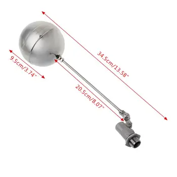 

DN15 Male Thread Water Tank Ball Stainless Steel Flow Control Float Sensor Valve C6UC
