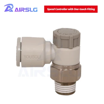 

SMC Type Speed Controller with One-touch Fitting Meter-out Throttle valve Pneumatic fitting AS1201 AS2201F 3201F 4 6 8 10mm hose